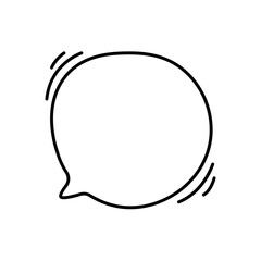 Hand drawn text box. Cute cartoon style talking dialogue.