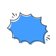 Hand drawn text box. Cute cartoon style talking dialogue.