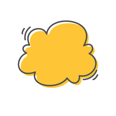 Hand drawn text box. Cute cartoon style talking dialogue.