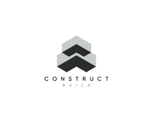Modern construction logo design template. Design for architecture, planning, structure, industry, construct, build, real estate and property.