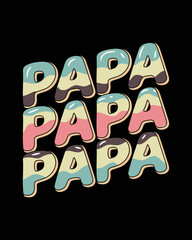 Vector Fathers day creative typography t shirt design template