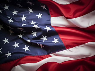 American flag background. Close-up of United States of America flag