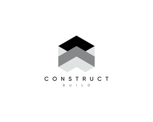 Modern construction logo design template. Design for architecture, planning, structure, industry, construct, build, real estate and property.