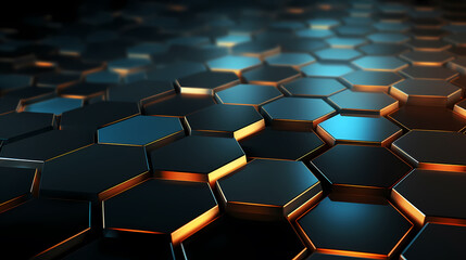 Obraz premium Abstract design element with a geometric background of hexagons shape pattern