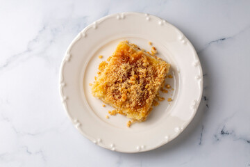 Laz pastry; It is a dessert made with phyllo dough, butter, pudding and sherbet. Turkish name; Laz boregi
