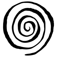 Naklejka premium Spiral hand drawn illustration