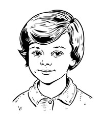 Hand drawn portrait of kid