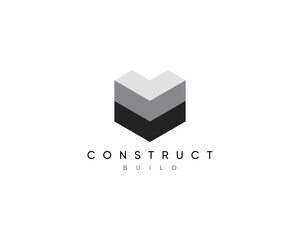 Modern construction logo design template. Design for architecture, planning, structure, industry, construct, build, real estate and property.