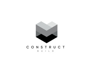 Modern construction logo design template. Design for architecture, planning, structure, industry, construct, build, real estate and property.