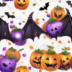 halloween pumpkin seamless pattern