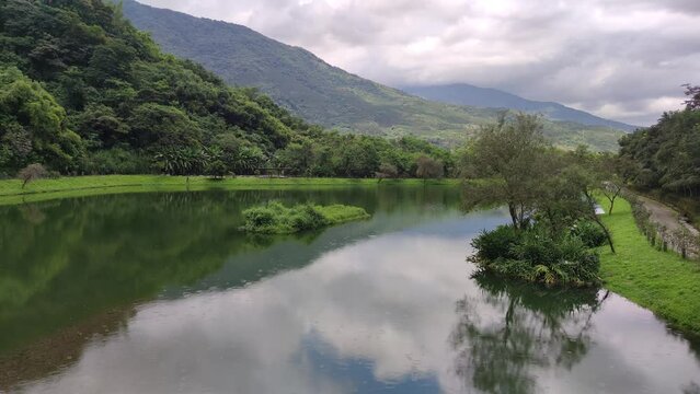nice view of Gilitan with bridge, Hualien, Taiwan