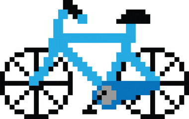 Obraz premium Bicycle pixel art vector