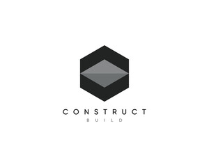 Modern construction logo design template. Design for architecture, planning, structure, industry, construct, build, real estate and property.