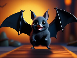 Bewitching Bat with a Grin