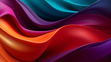 Fototapeta premium colorful abstract background with many waves in the colors red and green, in the style of shaped canvas, dark purple and light crimson, abstraction-création