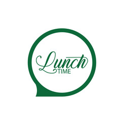 Lunch time with creatif font design.	