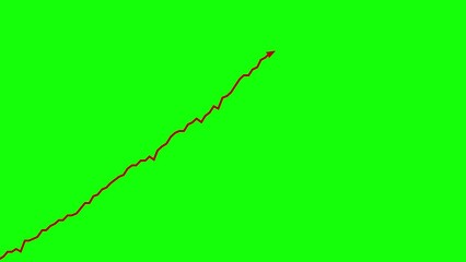 Graph rate goes up and then goes down. Unexpected surprise. Business cartoon.