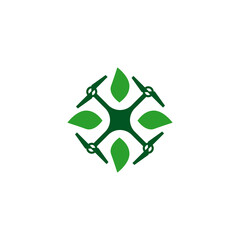 Smart farm with drone control icon isolated on transparent background