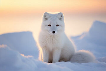 Naklejka premium Cute Arctic Fox