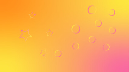 bright gradient background with bubbles and stars
