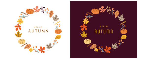 Set of abstract autumn backgrounds advertising, web, social media.