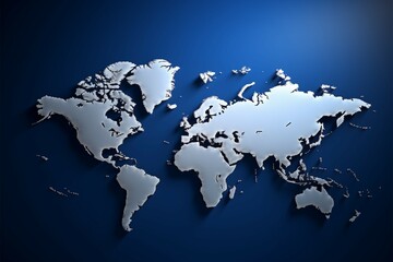 Naklejka premium Global canvas. Blue world map perfect for banners, dynamic presentations