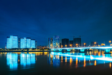 Fototapeta na wymiar Fuzhou City, China, night view