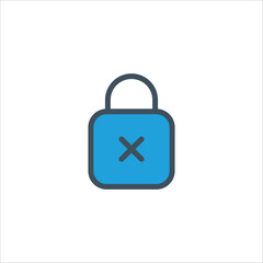 Lock Icon, Safe protection concept. secure padlock, encryption key, secret symbol. Stock vector illustration isolated on white background.