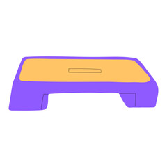 Fototapeta premium Aerobic step flat illustration