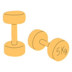 Dumbbell flat illustration