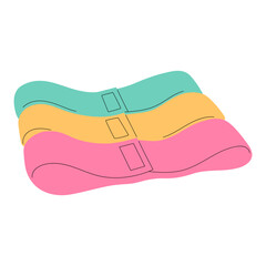 Resistance bands flat illustration
