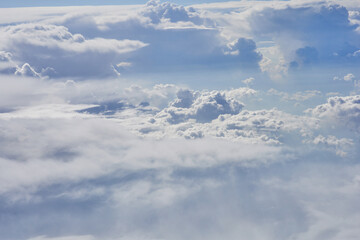 Clouds, view from the plane window
