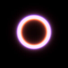 Ring abstract torus shape on a black background.