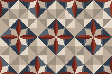Seamless Pattern Vector Illustration.This captivating design combines intricate geometric shapes and soothing color palettes to create a mesmerizing visual feast that's perfect for gift wrapping paper