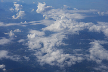 Clouds, view from the plane window