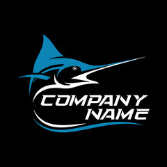 sailfish illustration vector logo