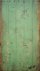 Fototapeta na wymiar Rustic Green Aged Timber Board featuring Distressed Patina