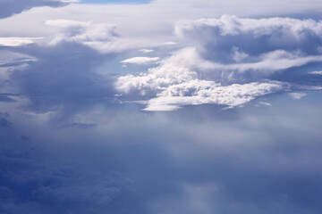 Clouds, view from the plane window