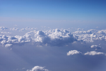 Fototapeta na wymiar Clouds, view from the plane window