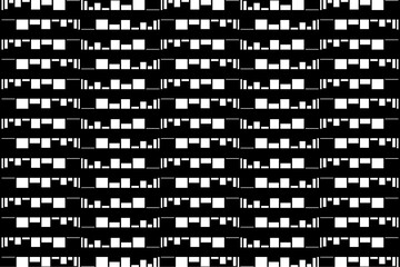 Vertical stripe of pattern. Design random lines white on black background. Design print for illustration, textile, texture, wallpaper, background, backdrop. Set 4