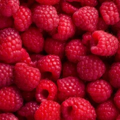 Juicy Raspberries Seamless Digital Paper,  Ripe Berries Repeating Pattern, Delicious Raspberries Texture,  Berries Design File