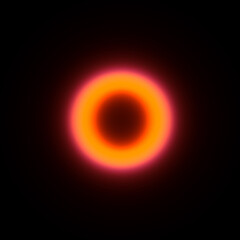 Ring abstract torus shape on a black background.