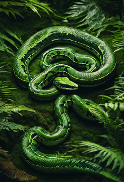green tree python