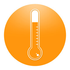 orange thermometer circle icon