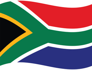 South Africa flag wave. South Africa flag. Flag of South Africa