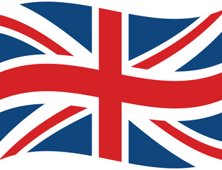 UK flag wave. United Kingdom flag. Flag of UK