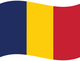 Chad flag wave. Chad flag. Flag of Chad
