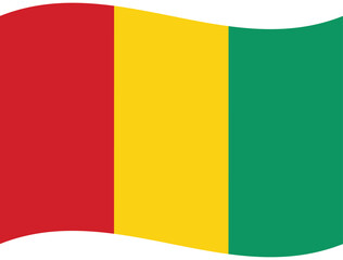 Fototapeta premium Guinea flag wave. Guinea flag. Flag of Guinea