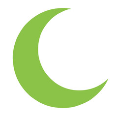 green crescent moon icon