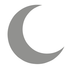 gray crescent moon icon